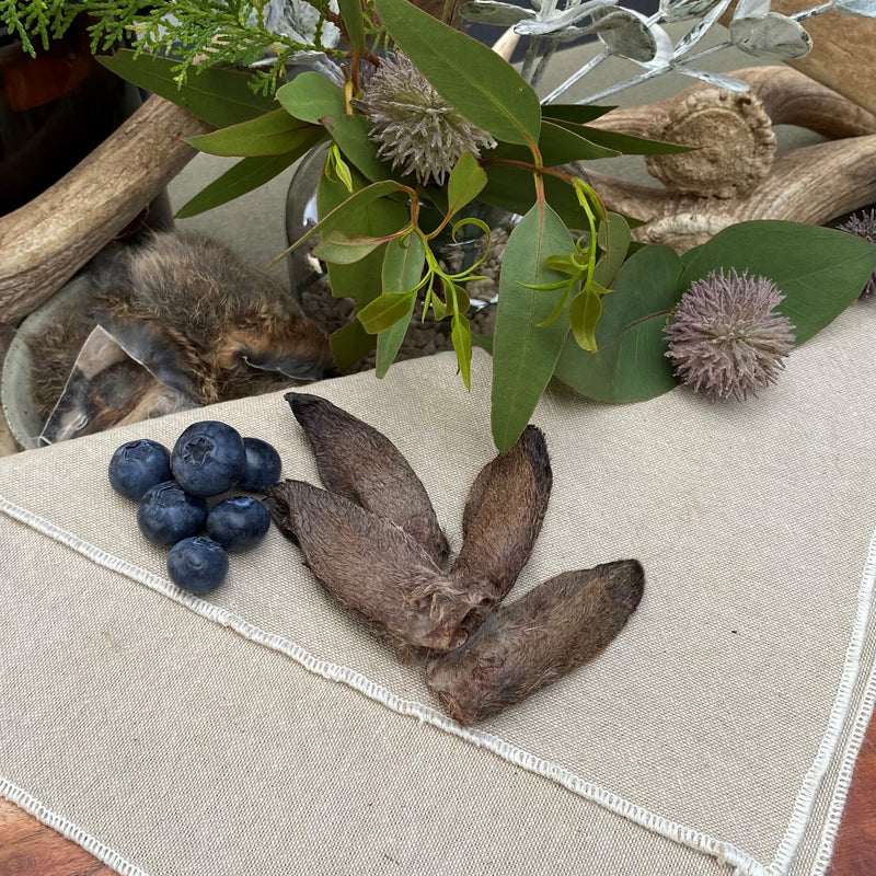 Rabbit for Dogs -  Dehydrated Rabbit Meat - Fur Treats - Treats with fur on - Biologically Great for Dogs - Preservative Free - 100% Australian 